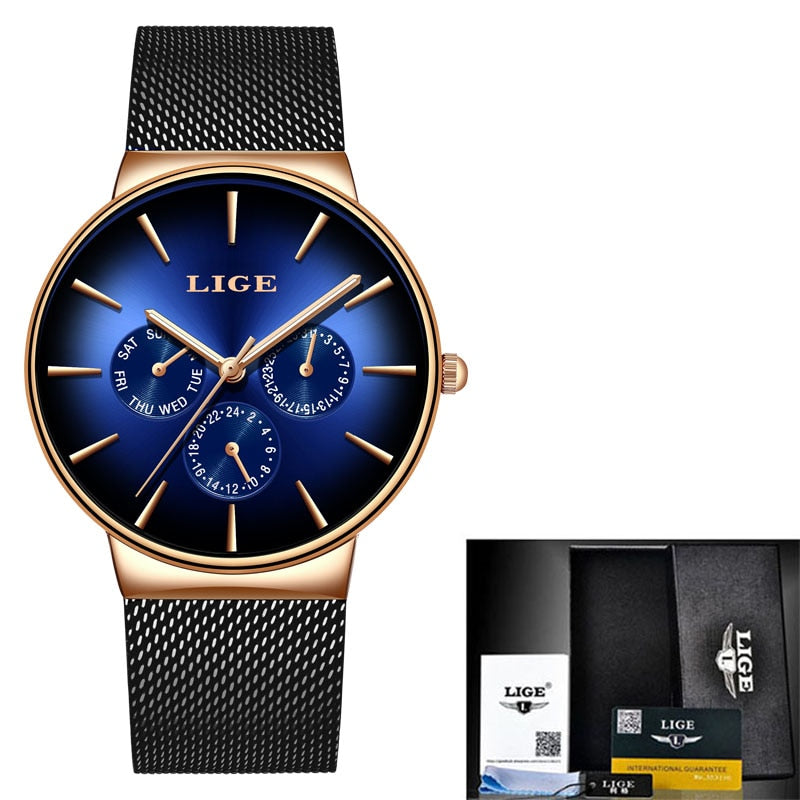 MONTRE À QUARTZ ULTRA-MINCE POUR HOMMES