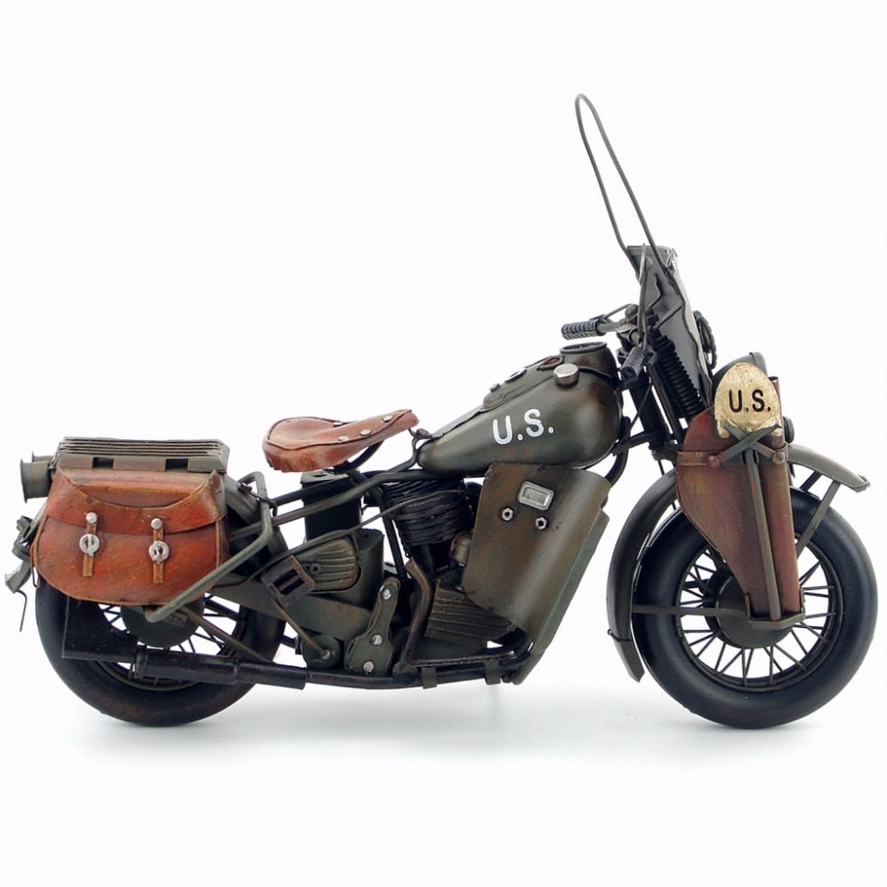 MODÈLE DE MOTO MILITAIRE ANTIQUE RÉTRO