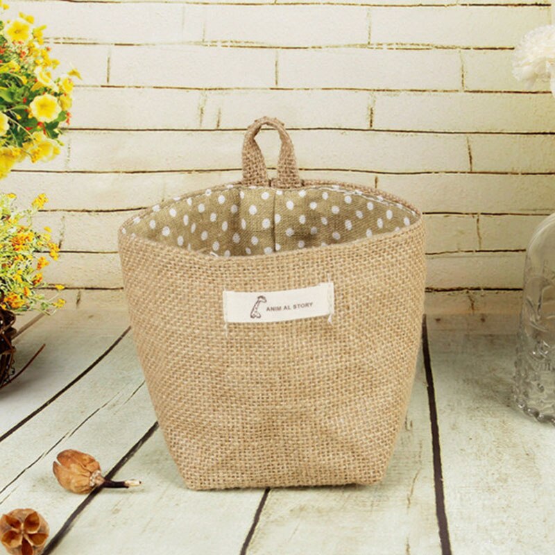 SAC DE RANGEMENT EN TISSU DE JUTE