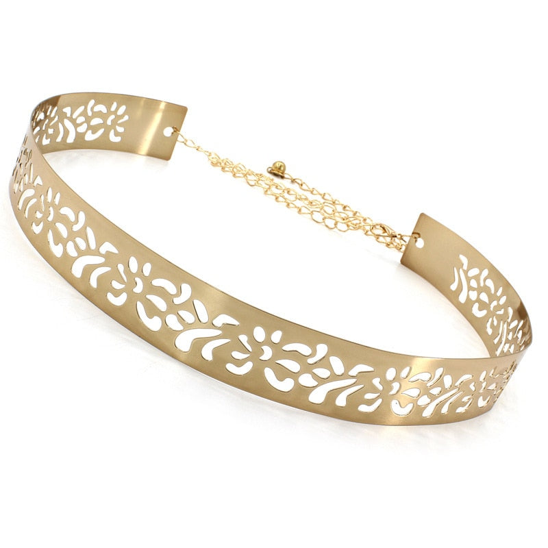 WOMEN'S VINTAGE GLITTER METAL BELTS