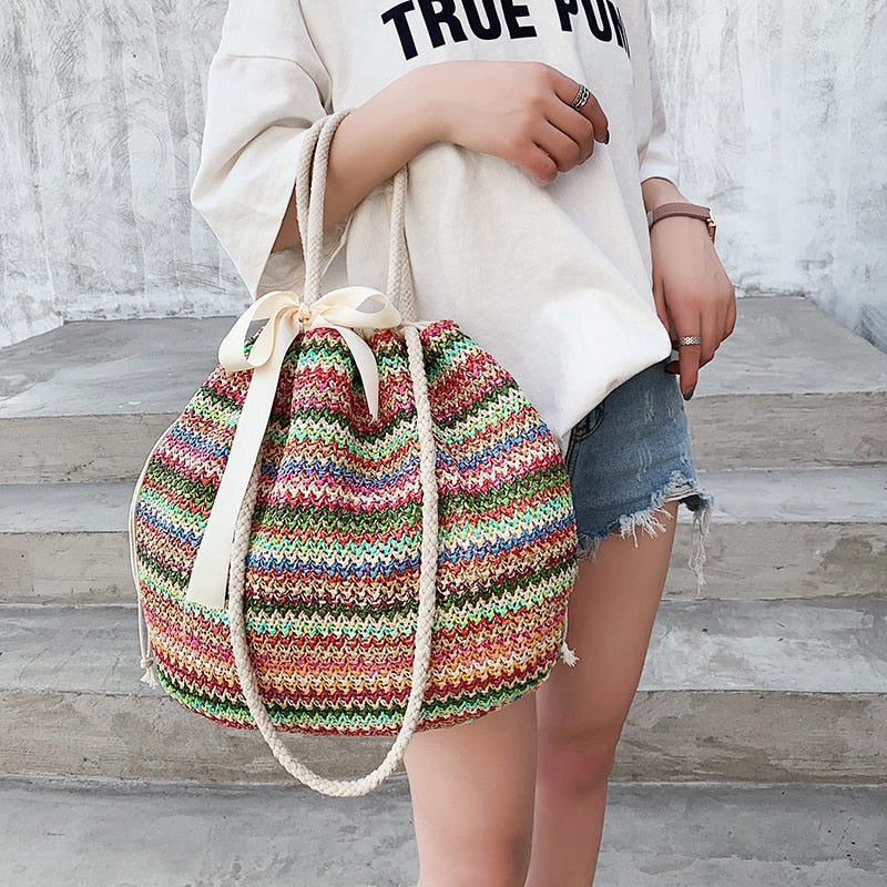 SAC À MAIN TISSÉ EN ROTIN