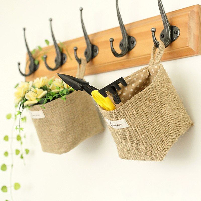 SAC DE RANGEMENT EN TISSU DE JUTE