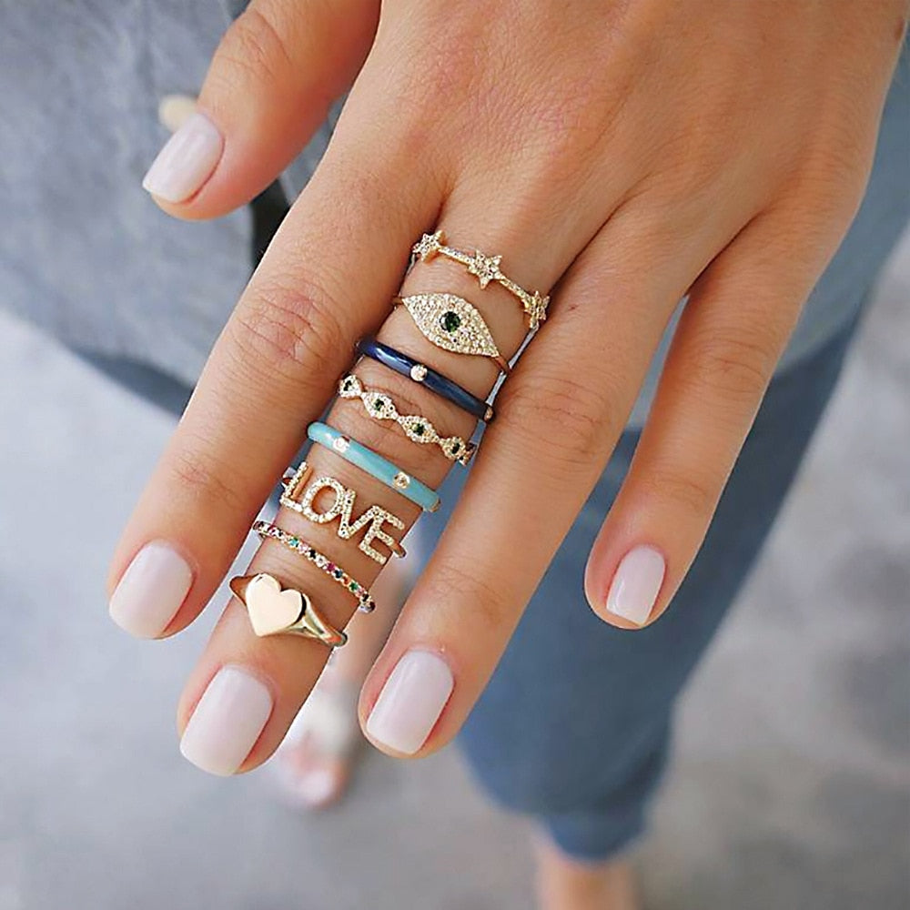 ENSEMBLE DE BAGUES BOHO