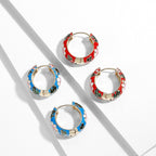 FLOWER HOOP EARRINGS 