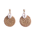 BOUCLES D'OREILLES EN FORME DE COQUILLE NATURELLE