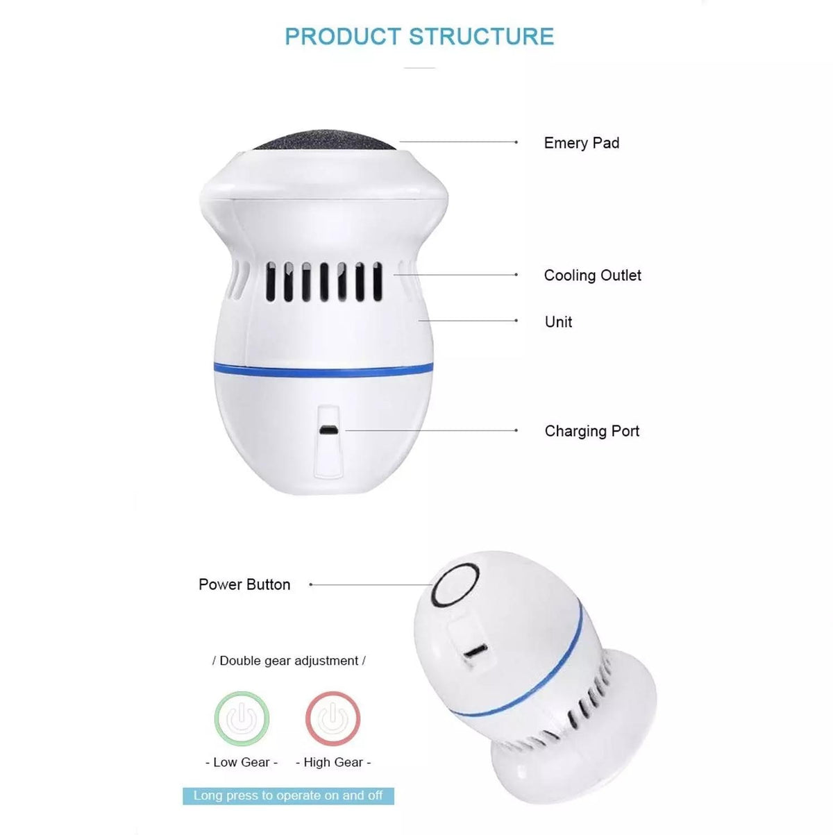 ELECTRIC GRINDER FOR FEET WITH DEAD SKIN