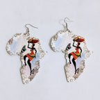 BOUCLES D'OREILLES EN BOIS EN FORME DE CŒUR