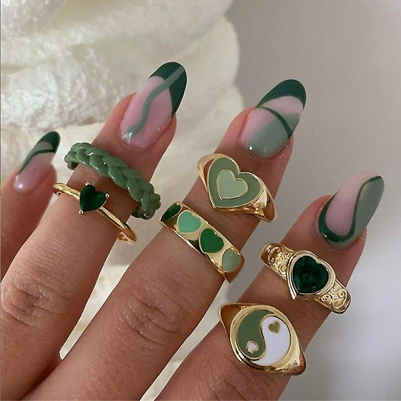 VINTAGE DOUBLE LAYER ENAMEL RING
