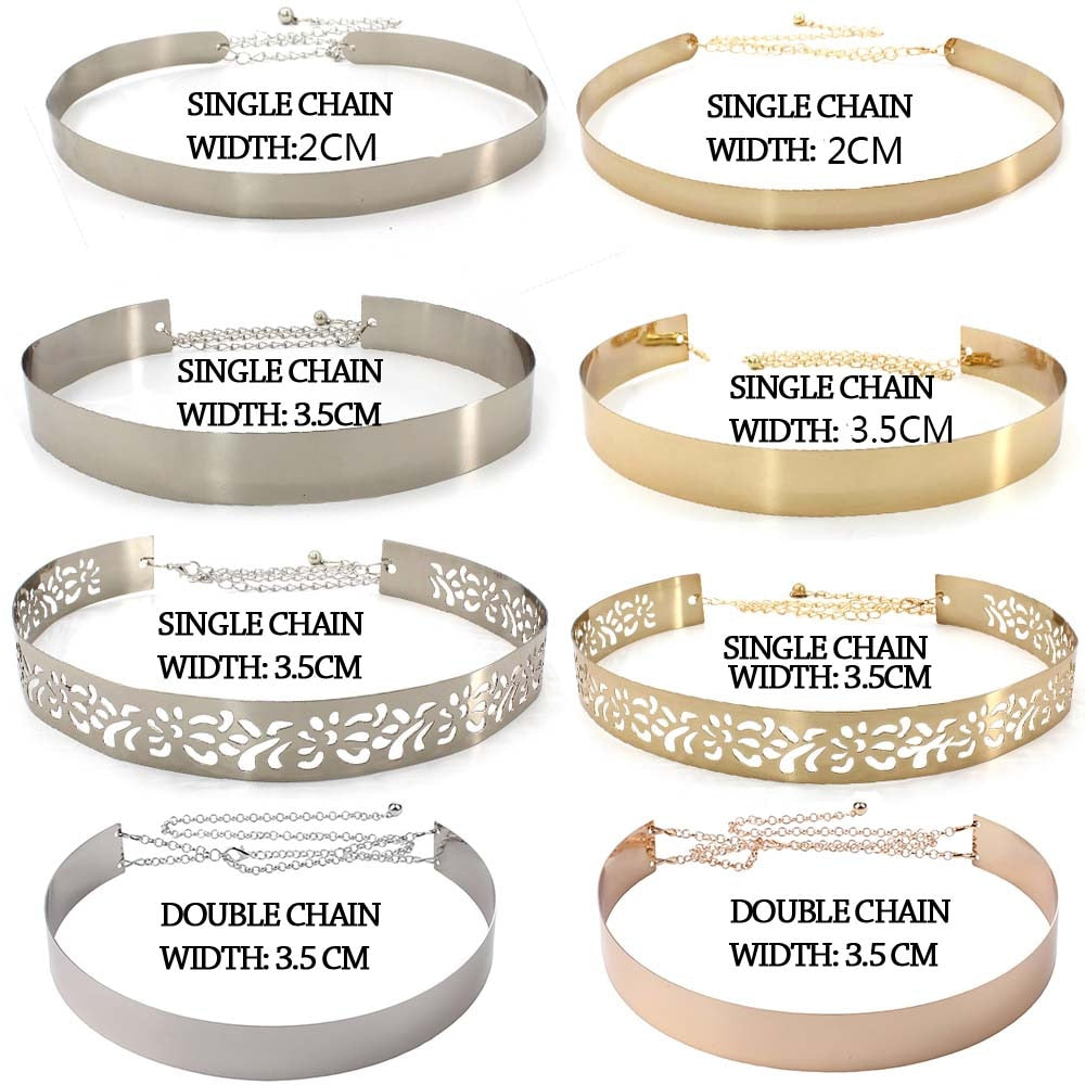 WOMEN'S VINTAGE GLITTER METAL BELTS