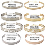 WOMEN'S VINTAGE GLITTER METAL BELTS
