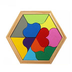 PUZZLE HEXAGONAL EN BOIS