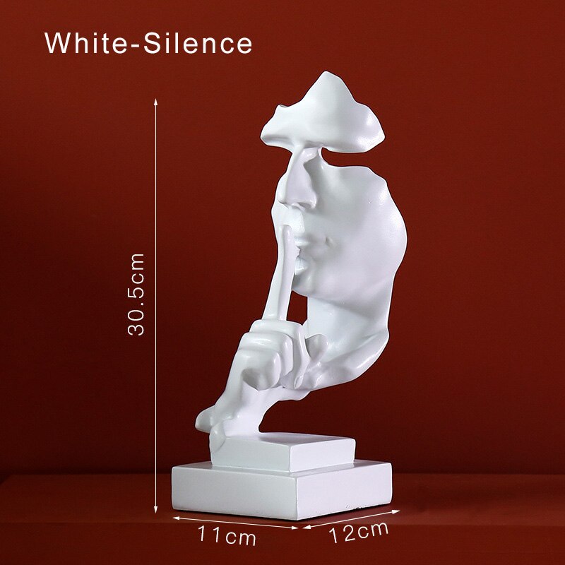 ABSTRACT RESIN MASK FIGURINES