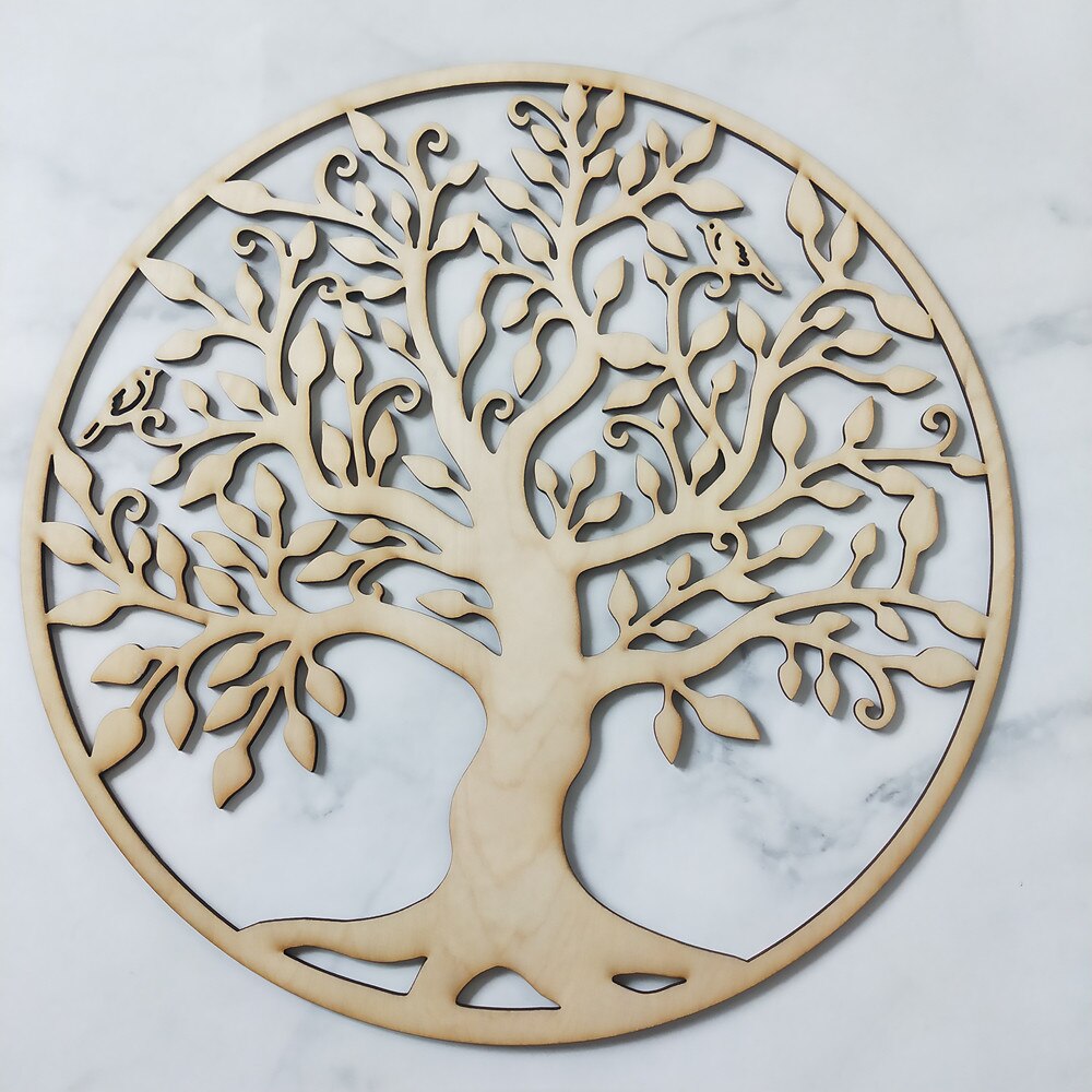 PANNEAU EN BOIS EN FORME D'ARBRE DE VIE