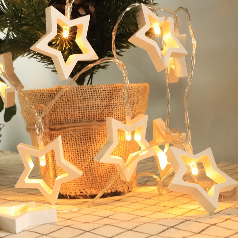 GUIRLANDE 10 LUMIÈRES EN BOIS