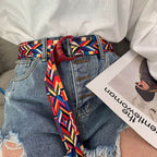 CEINTURE RAYÉE EN TOILE IMPRIMÉE
