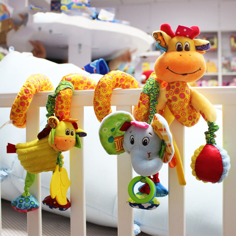 SPIRAL HANGING PLUSH RATTLE
