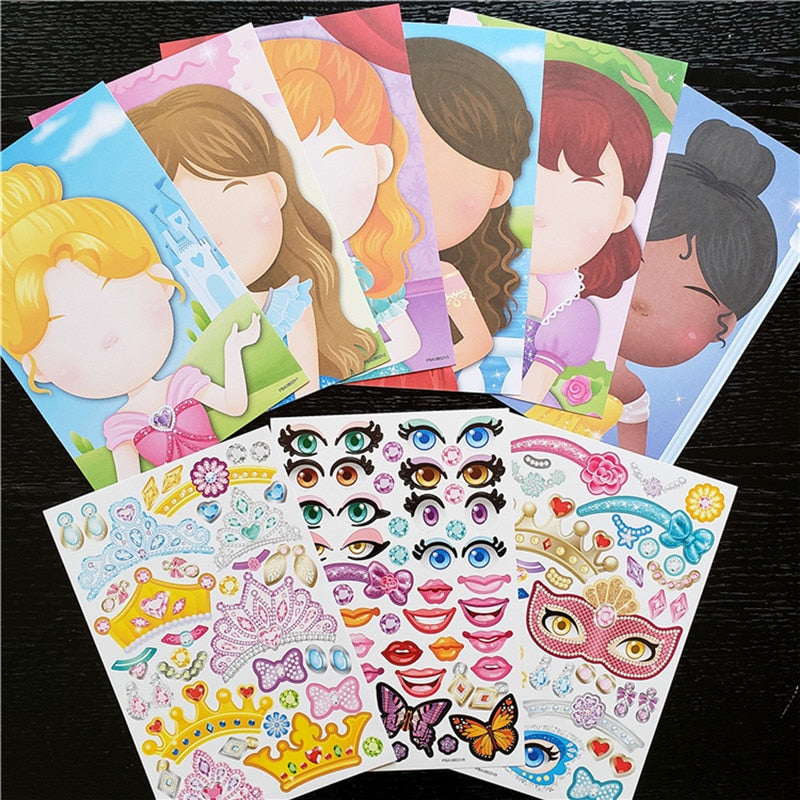 PRINCESS MAKE-A-FACE STICKERS 