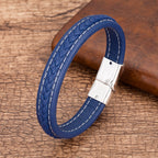 BRACELET EN CUIR TRESSÉ POUR HOMMES