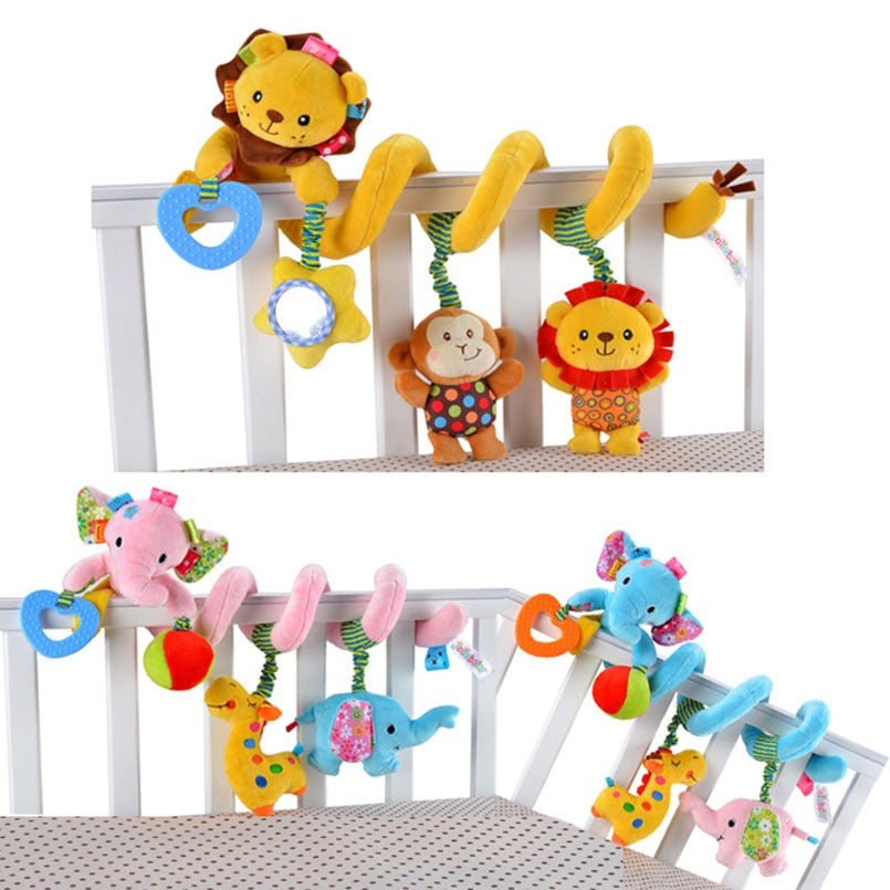 SPIRAL HANGING PLUSH RATTLE