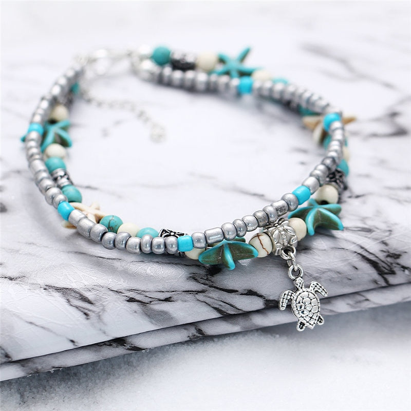 BRACELET DE CHEVILLE MULTICOUCHES