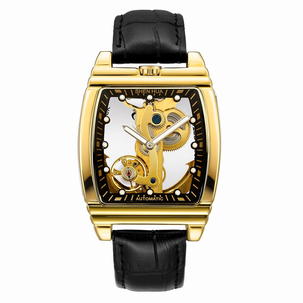 MONTRE MECANIQUE TRANSPARENTE ET AUTOMATIQUE POUR HOMMES - BOSSOUASHOP