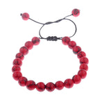 BRACELET EN PIERRE DE TURQUOISE ROUGE