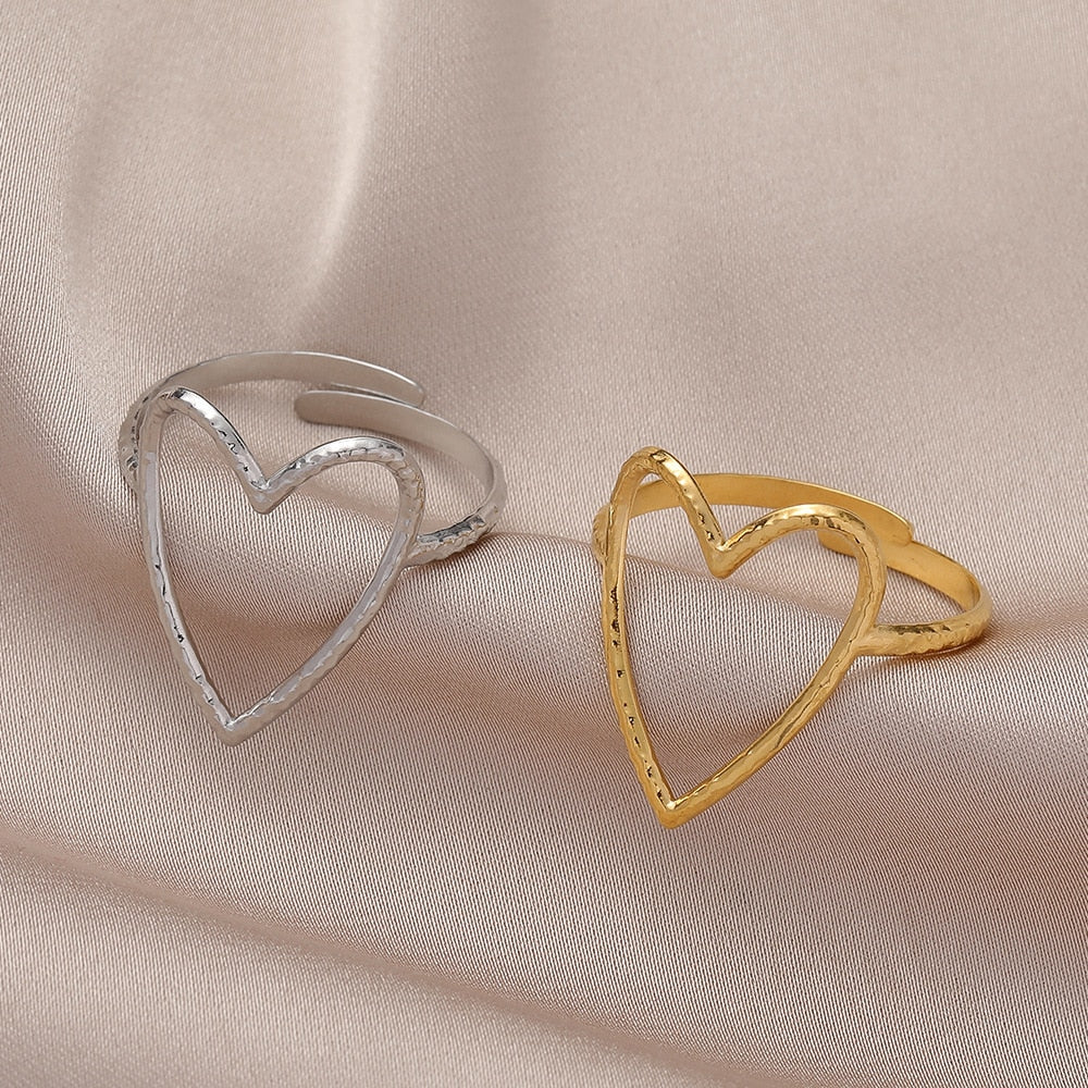 BAGUES EN ACIER INOXYDABLE REGLABLES - COUPLE