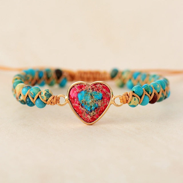 BRACELET JASPER COEUR PASSIONNÉ - BOSSOUASHOP