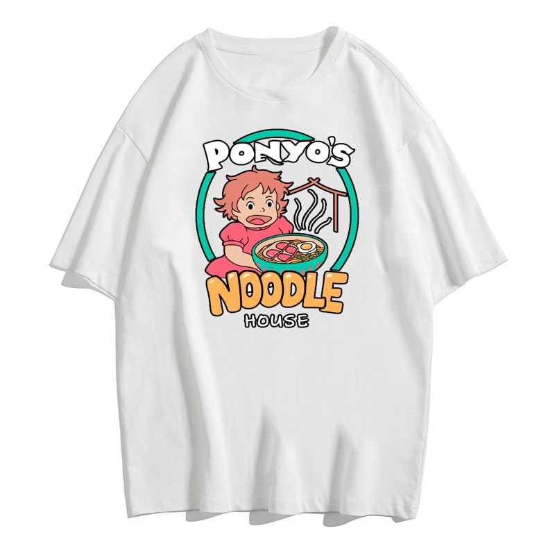 CAT NOODLE PRINTED T-SHIRT 