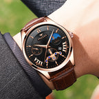 MONTRE À QUARTZ AVEC CADRAN LUMINEUX