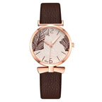 WOMEN'S TREE LEAVES PRINT WATCH