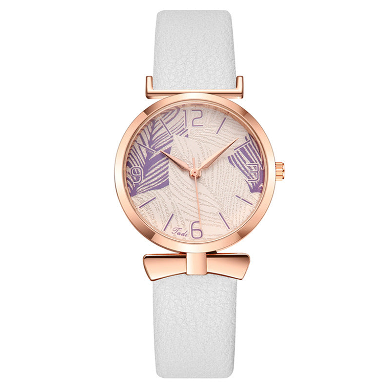 WOMEN'S TREE LEAVES PRINT WATCH