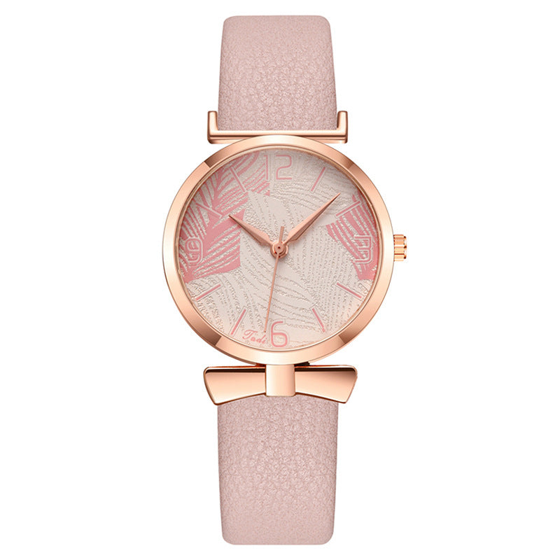 WOMEN'S TREE LEAVES PRINT WATCH