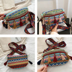 WOMEN'S WOVEN MESSENGER BAG