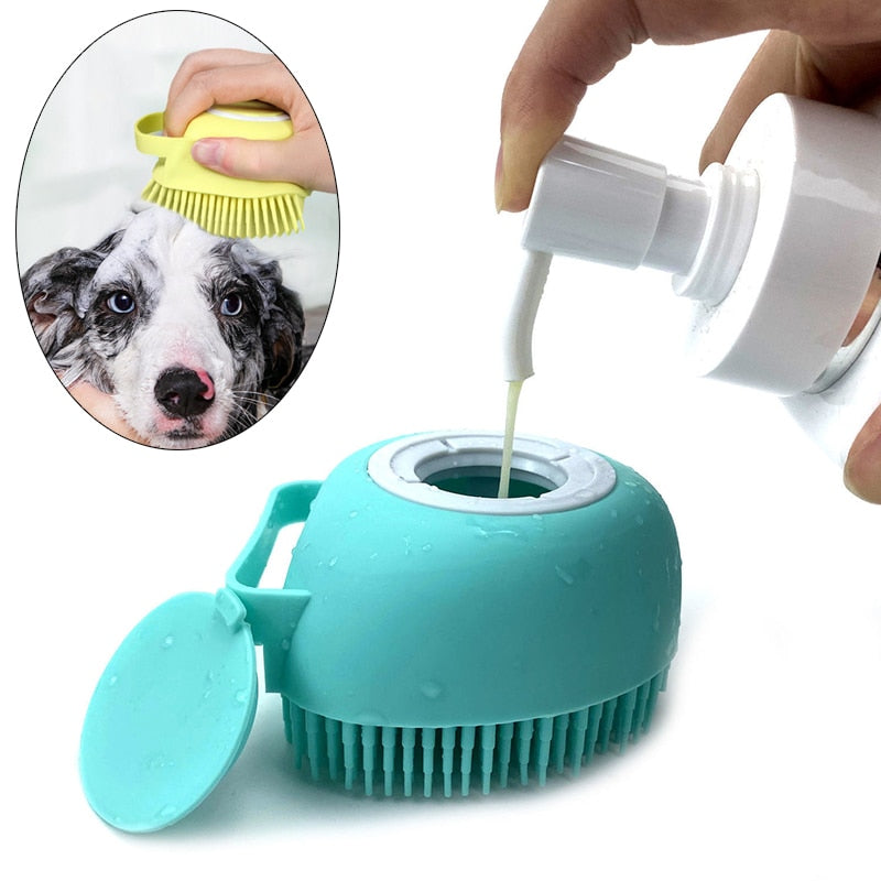 BROSSE  DE MASSAGE DE BAIN POUR ANIMAUX DE COMPAGNIE