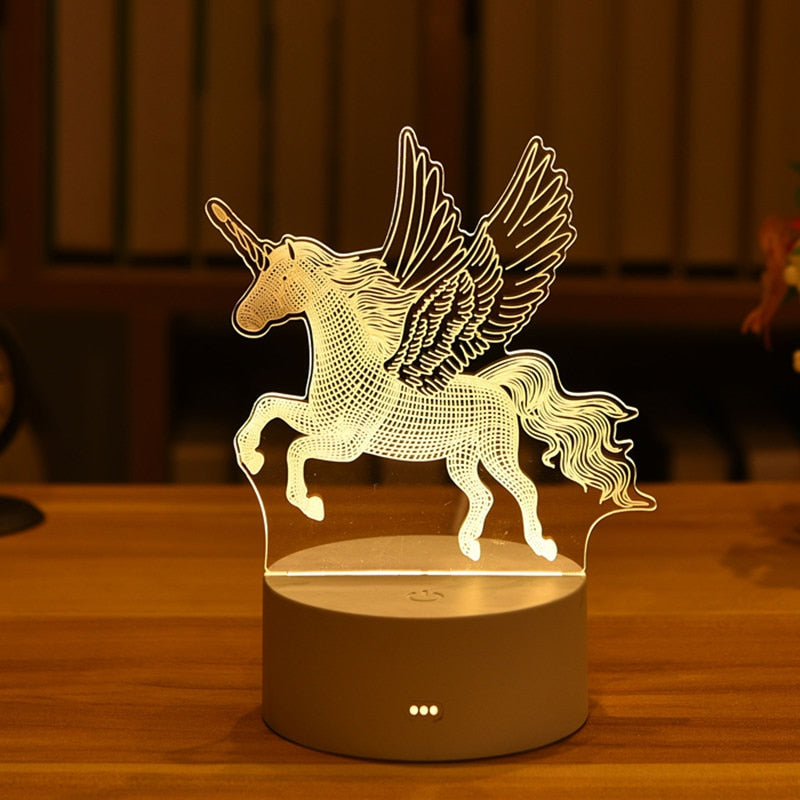 LAMPE NÉON 3D LED USB EN ACRYLIQUE