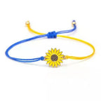 BRACELET TOURNESOL TISSE A LA MAIN