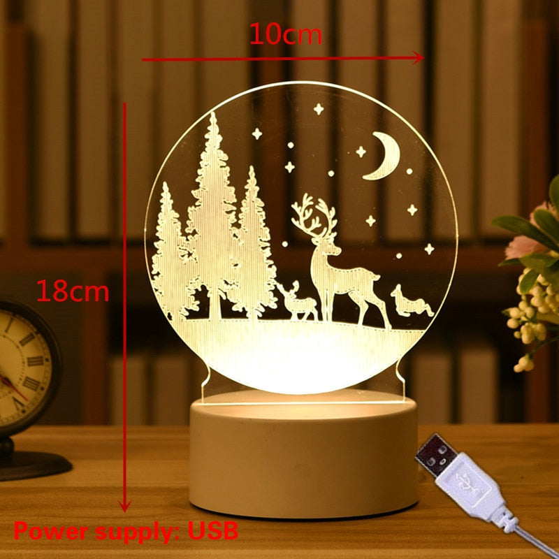 LAMPE NÉON 3D LED USB EN ACRYLIQUE
