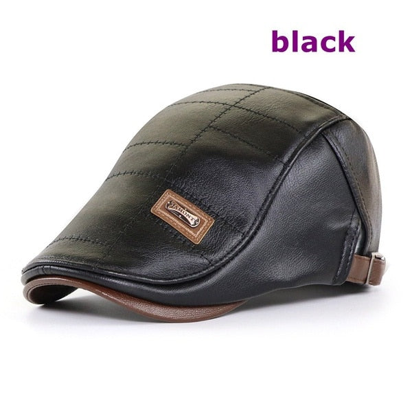 CASQUETTE EN CUIR POUR HOMMES