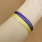 BRACELET TOURNESOL TISSE A LA MAIN