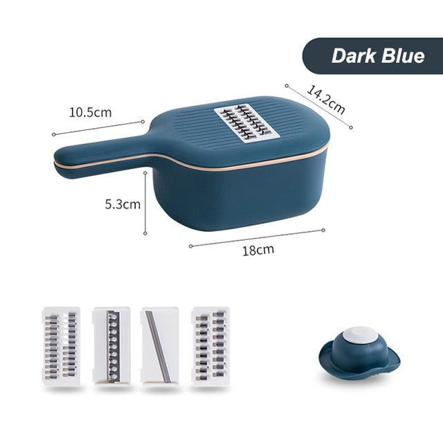 MULTIFUNCTION SLICER WITH STRAINER FOR FRUITS AND VEGETABLES 