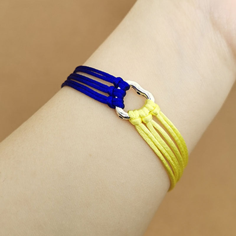 BRACELET TOURNESOL TISSE A LA MAIN