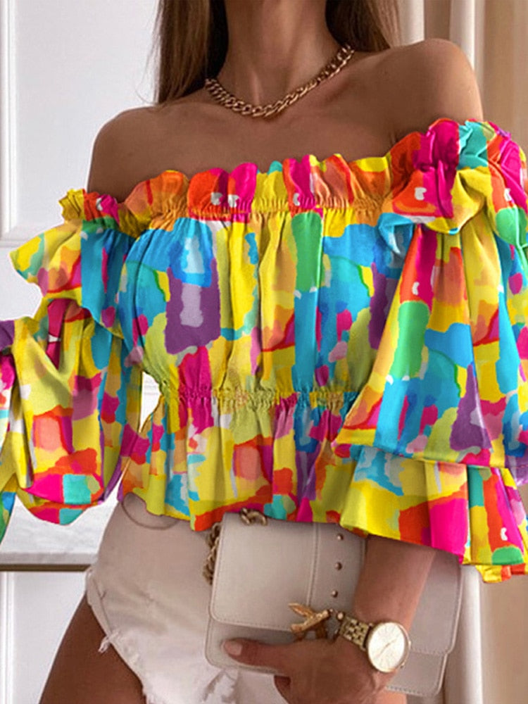 RUFFLED BLOUSE