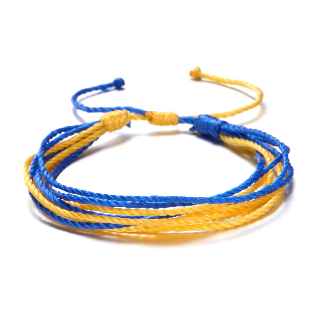 BRACELET TOURNESOL TISSE A LA MAIN