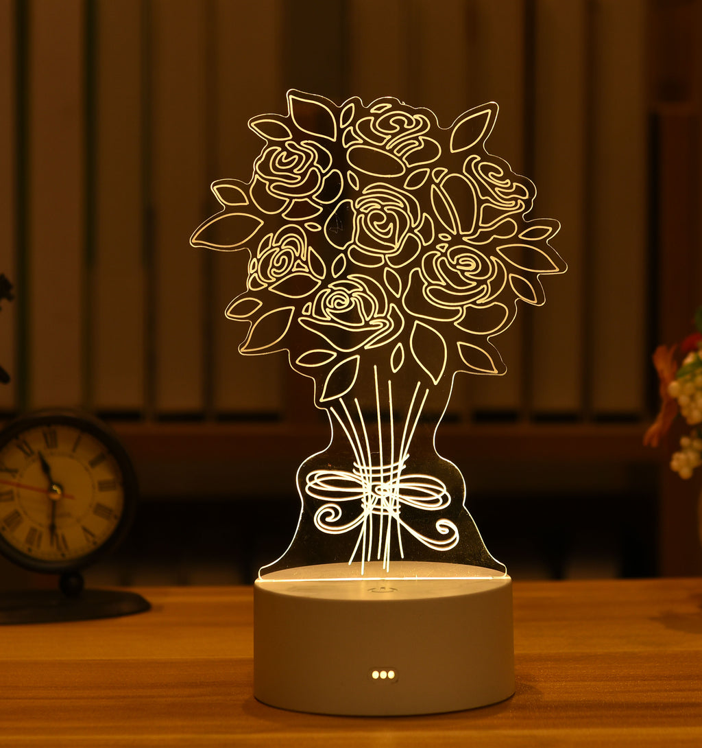 LAMPE NÉON 3D LED USB EN ACRYLIQUE
