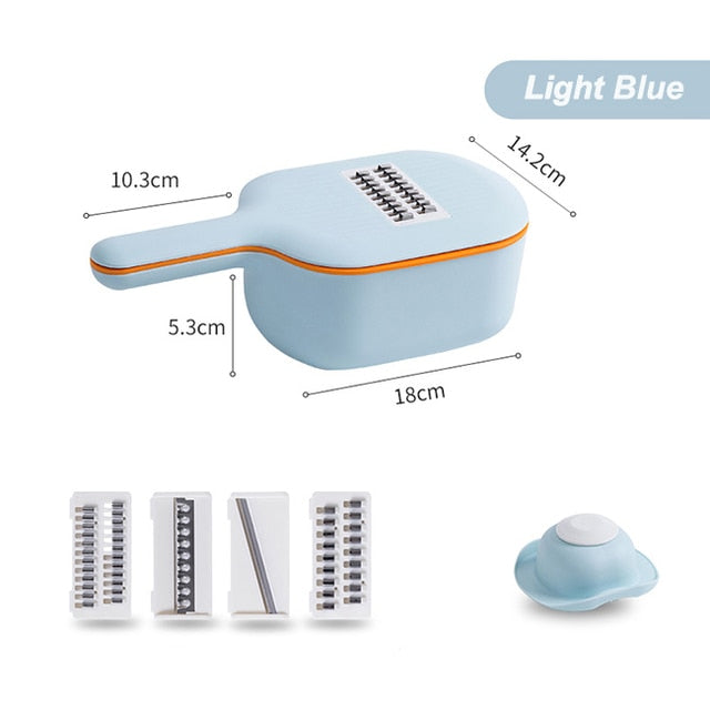 MULTIFUNCTION SLICER WITH STRAINER FOR FRUITS AND VEGETABLES 