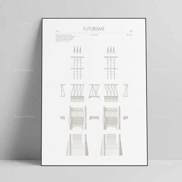 AFFICHE D'ART ABSTRAIT DE STYLE CHICAGO - BOSSOUASHOP