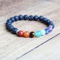7 CHAKRA LAVA BRACELET 