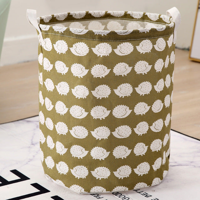 FOLDABLE COTTON AND LINEN LAUNDRY BASKET