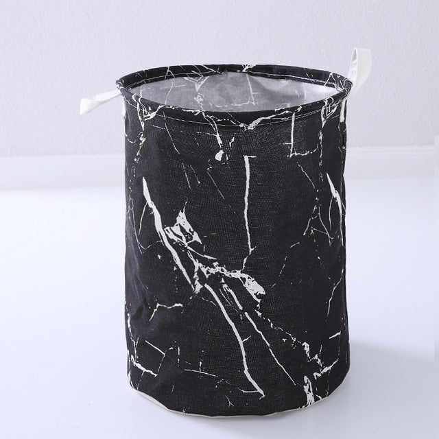FOLDABLE COTTON AND LINEN LAUNDRY BASKET
